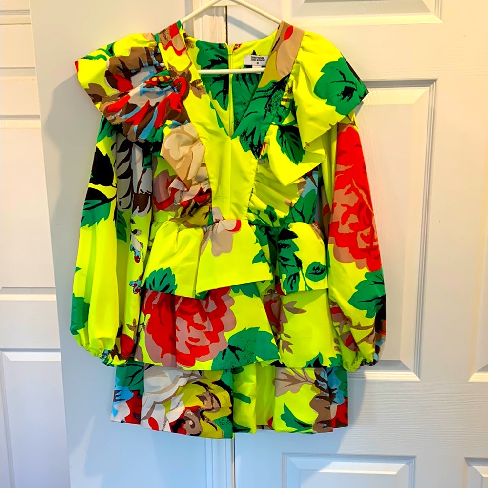 Floral Multicolor Women's Mini Dress